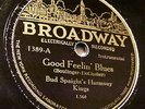 Hot and Scarce Broadway 1389 Bud Spaight's Harmony Kings (Grafton Wis.) 1930