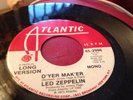 EX 1973 Led Zeppelin D'yer Mak'er 45 Mono Short & Long 45 2986 Rare