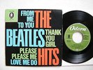 EP 7' THE BEATLES  - HITS - GERMAN GREEN ODEON IN TOP CONDITION