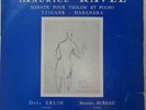DEVY ERLIH VIOLIN BUREAU PIANO RAVEL 1st FRENCH 10