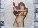 THE CRAMPS Bikini Girls With Machine Guns VERY RARE UNCUT shaped PICTURE DISC