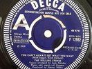Ultra RARE DeMo ROLLING STONES Honky Tonk Women/You Can't Always U.K. DECCA 45