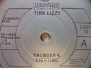 THIN LIZZY-RARE IRISH MISPRESSED 45-THUNDER & LIGHTNING-LYNOTT
