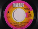 rare Soul 45 TOMMY VANN does your mama know CONGRESS Hear