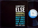 CANNONBALL ADDERLEY Somethin' Else LP BLUE NOTE 1595 RVG EAR DG MONO Miles Davis