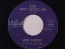GENE VINCENT: Baby Don't Believe Him / Lucky Star 45 Oldies