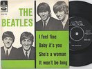 THE BEATLES I Feel Fine.. Danish 45PS EP 1964 ODEON GEOS 225