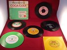 Werbeplatte  6 Stück Singles Coca Cola - Persil - SERVAS - Langnese Schallplatte