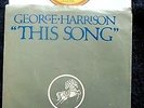 GEORGE  HARRISON-THIS SONG,DARK HORSE,45 & STOCK SLEEVE,W/JUKEBOX TITLE STRIP