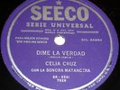 CELIA CRUZ Suena De Luna / Dime La Verdad LATIN 78rpm Seeco Records NEAR-MINT