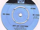 THE KINKS She's got everything / Days Pye 7N.17573 Classic Mod dancer from 1968