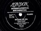  1960 #1 ON 78 BOBBY DARIN - BEYOND THE SEA S. AFRICA LONDON PD 8295 E