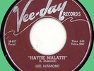 LEE DIAMOND Hattie Malatti / Mama Loochie 45rpm Vee-Jay 1958 NOLA R&B