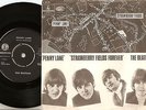 THE BEATLES  PENNY LANE & STRAWBERRY FIELDS DANISH 45+PS 1967 RARE MAP VARIATION