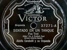 A. CARABELLI VICTOR 37271 ARGENTINE JAZZ 78 RPM RECORD: SITTIN' ON A RUBBISH CAN