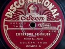 LUIS ROLERO & HIS ARGENTINE JAZZ: ODEON 60401 78 RPM RECORD: WARMING UP FOX TROT