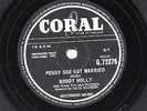 1959 RARE  BUDDY HOLLY 78  PEGGY SUE GOT MARRIED / CRYING WAITING HOPING  EX/EX-