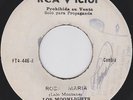 LOS MOONLIGHTS  Rosa Maria / Mi Cadillac CUMBIA RCA VG+ 60's PERU 45
