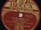 GWEN FARRER & BILLY MAYERL PURPLE DECCA 78 - I'M FOLLOWING YOU - JUST YOU JUST M