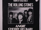 ROLLING STONES: Angie / Cherry Oh Baby 45 (Italy WLP promo-only single c. 1976,