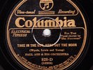 Columbia 828-D: Paul Ash Orch.-Take In The Sun, Hang Out The Moon/How I Love EE+