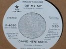 David Hentschel Oh My My Rare Ring O' Records 45 RPM Ringo Starr Beatles Related