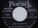 Black Gospel 45 FIVE SINGING STARS Jesus is Using Me PEACOCK HEAR NM
