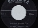 Funk Gospel 45 MIGHTY AMBASSADORS Stranger in the City RAPTUREA HEAR