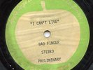 beatles lable - apple custom acetate badfinger I can't live / watford john