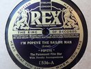 Billy Costello : I'm Popeye The Sailor Man - UK rare 78 Rex 1930's