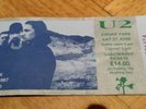 U2 THE JOSHUA TREE TOUR TICKET DUBLIN CROKE PARK  1987/06/27