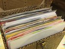 Vintage PLATTER PAK snake skin record case   w/50+ psych/garage/fuzz 45 RPMs