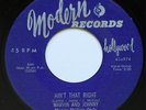 MARVIN and JOHNNY: AIN'T THAT RIGHT / LET ME KNOW - 1956 R&B ROCKER MODERN 45rpm