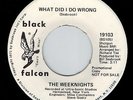 THE WEEKNIGHTS What Did I do Wrong WLP PROMO Black Falcon Records #19103 SOUL