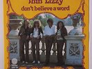 THIN LIZZY: Don't Believe A Word / Old Flame 45 (Germany, textured cover PS, fr