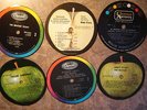 6 RARE Beatles vintage RECORD COASTERS: abbey road plus
