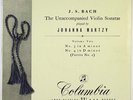 COLUMBIA 33CX 1287 UK BACH JOHANNA MARTZY UNACCOMPANIED VIOLIN SONATAS NM