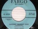 VINNIE MONTE Naughty Naughty Baby b/w I Wrote A Poem 1958 Teen Pop Rock 45 w444