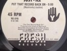 Just-ice Hiphop 45 Rap Promo Fresh Put That Record Back On 7inch Rare