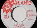 CARLENE DAVIS Lady In Red /Version SOUL MEETS TRENCHTOWN Jamaican Tommy Cowan 7