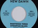 Rap Boogie 45 RIGHTEOUS THREE Ethiopian Blues NEW DAWN HEAR