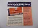 ELVIS PRESLEY - 45 EP RECORD + PIC SLEEVE - RCA SPA-7-27 - SAVE-ON-RECORD JUNE