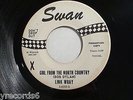 Link Wray:  Girl From The North Country (Rare Rock 45 RPM) Swan - Promo, Dylan