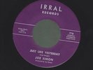 JOE SIMON just like yesterday NORTHERN SOUL 45 on IRRAL