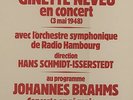 Ginette Neveu Live May 1948 Brahms Violin Concerto Hamburg MINT LP