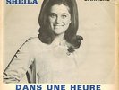 CANADA RARE PICT SLEEVE POCHETTE 1960s FR POP 45 RPM SHEILA : DANS UNE HEURE