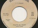 ELVIS PRESLEY on RCA Victor —THAT'S ALL RIGHT— rockabilly 45 | RARE PROMO COPY