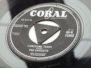 BUDDY HOLLY  ORIGINAL 1958  UK  CORAL 45    ITS SO EASY    /   LONESOME TEARS
