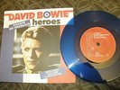 DAVID BOWIE - HEROES - 45 TOURS BLEU - 7' BLUE VINYL SINGLE - NEUF - RARE