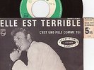 SP JOHNNY HALLYDAY ELLE EST TERRIBLE JUKE BOXE AVEC LANGUETTE